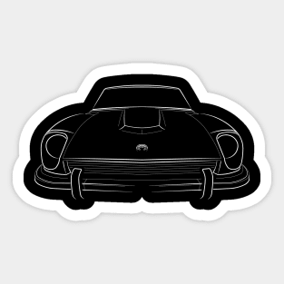 front/profile - 1973 Datsun 240Z - stencil, white Sticker